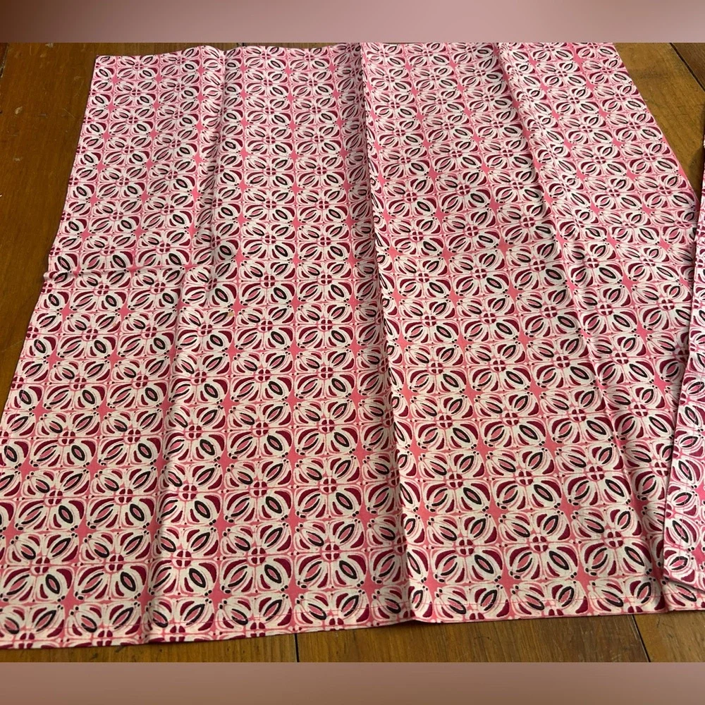 Set of 6 Napkins, Pink‎ Patterned Cotton Napkins 6, 20” square